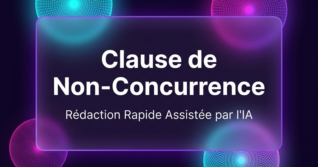 À quelle vitesse pouvez-vous vraiment rédiger une clause de non-concurrence? (Avec IA + révision d’avocat, le jour même)