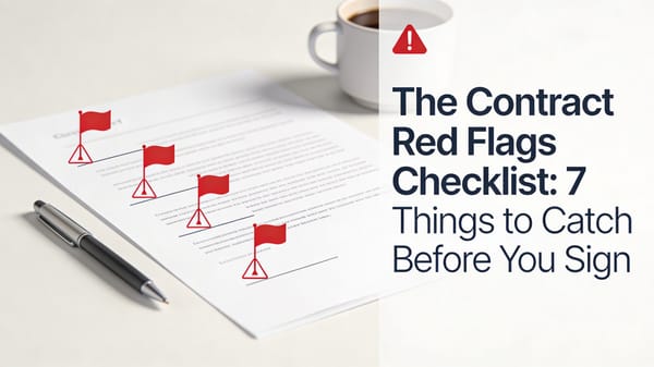 The Contract Red Flags Checklist: 7 Things to Catch Before You Sign