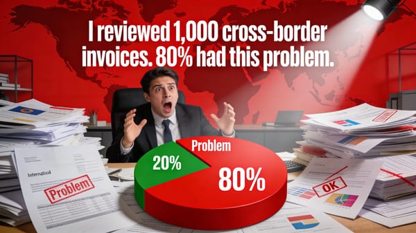 I reviewed 1,000 cross-border invoices. 80% had this problem.