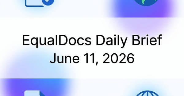 EqualDocs Daily Brief: Preparing for U.S. Forced Labor Tariffs, the Rise of Specialized Legal AI, and Canada’s Non-Compete Ban