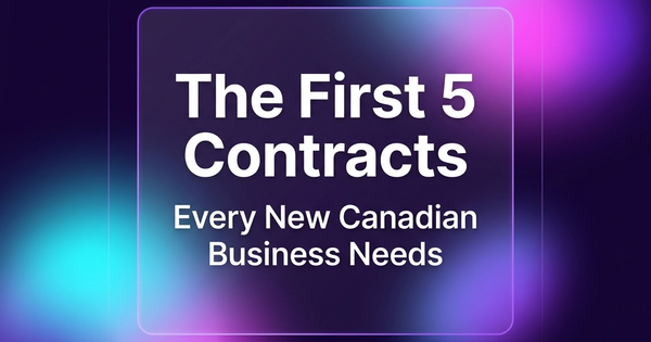 The First 5 Contracts Every New Canadian Business Actually Needs (2026)