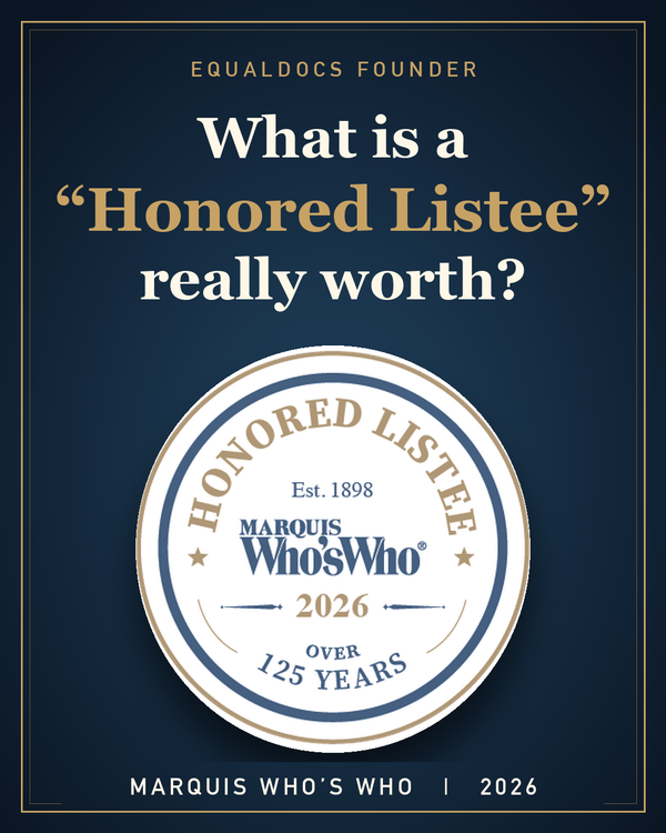 What does being an Honored Listee in Marquis Who’s Who actually mean?